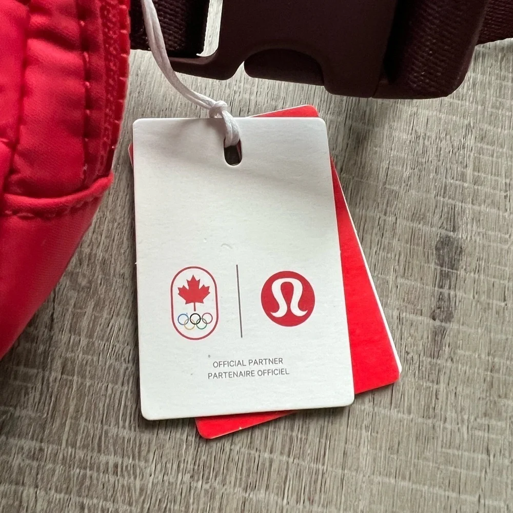 Lululemon Team Canada Olympic Quilted Everywhere Belt Bag in Crimson/Red Merlot